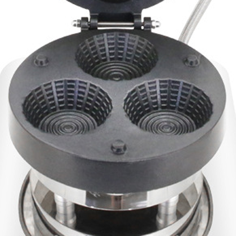 Waffle Cone Maker - เครื่องทำวาฟเฟิลไอศกรีมแบบสามหลุมเชิงพาณิชย์ อุปกรณ์ผลิตวาฟเฟิลไอศกรีม เครื่องทำวาฟเฟิลสำหรับร้านขายขนม