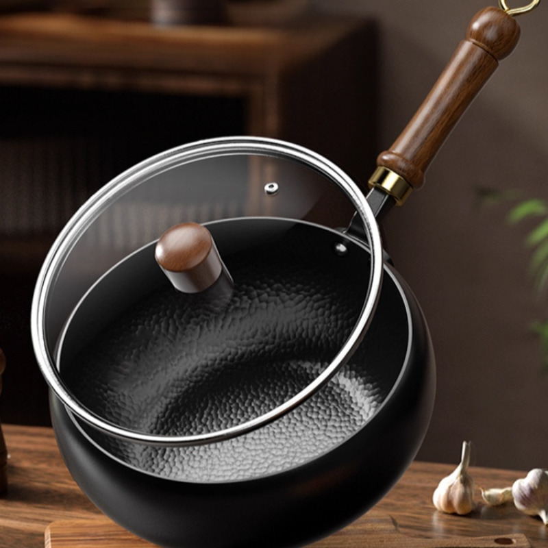 Cast Iron Corn - หม้อเหล็กหล่อแบบไม่มีสารเคลือบ ใช้กับเตาได้ ดีไซน์ทรงกลมขนาดใหญ่สำหรับตุ๋นซุป เครื่องครัวที่ทนทาน