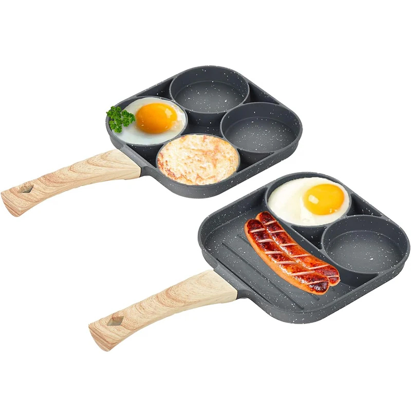 Mini Pancake Griddle - กระทะทอดไข่แพนเค้ก 4 ช่อง สำหรับทำไข่เจียว ไข่ดาว สำหรับอาหารเช้า