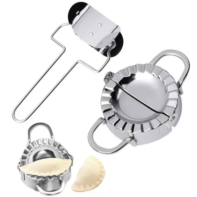 Dumpling Press Set - เครื่องตัดแป้งทำเกี๊ยว ซาลาเปา พาย ทำจากสแตนเลส ใช้สำหรับทำเกี๊ยว ซาลาเปา