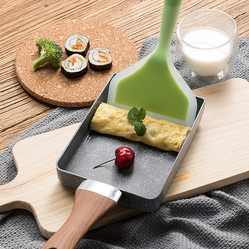 Mini Pancake Griddle - กระทะ Tamagoyaki ไข่เจียวสีดํา Non-stick กระทะทอดไข่แพนเค้กหม้อครัวใช้สําหรับหม้อหุงแก๊ส