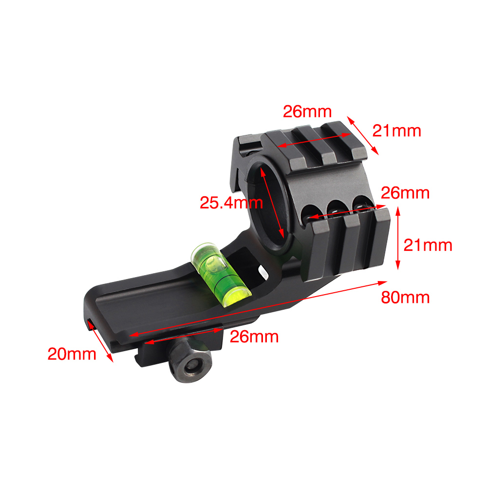Spring Roll Wrapper - ยุทธวิธีการล่าสัตว์ขอบเขตสิ่งที่แนบมา25.4มม./30มม.Cantilever ติดตั้งไฟฉาย Bubble Level สำหรับ Picatinny