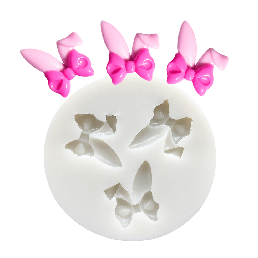 Bunny Cake Mold - แม่พิมพ์ซิลิโคนรูปหูกระต่ายอีสเตอร์ สำหรับทำช็อกโกแลต คัพเค้ก ฟองดองท์ และตกแต่งเค้ก