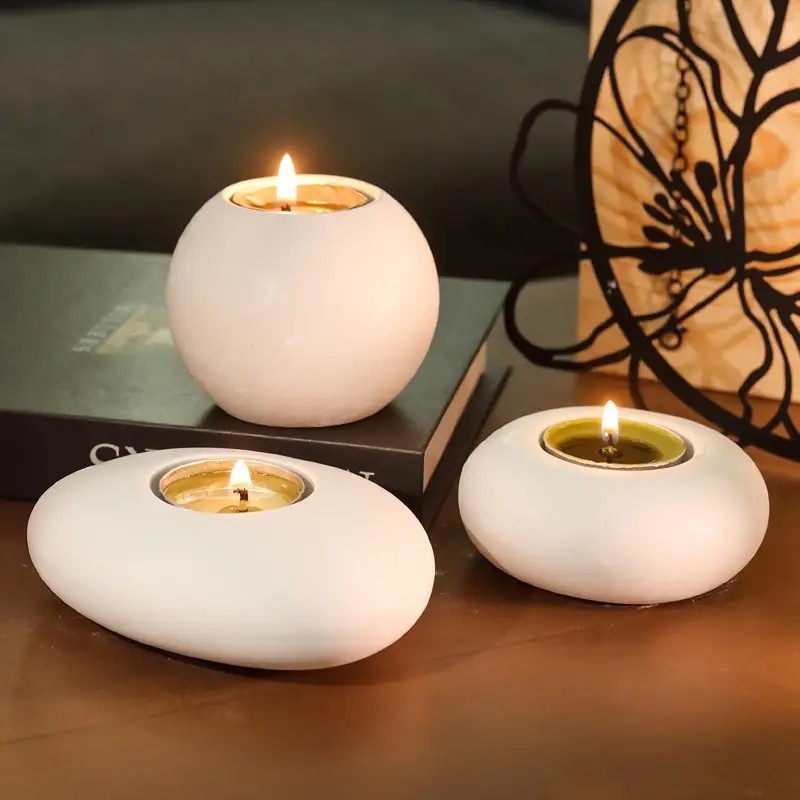 Potsticker Mold - ที่ใส่เทียนทีไลท์แม่พิมพ์ซิลิโคนเรซิน,ลูกบอลคริสตัล/ทรงกลมอีพ็อกซี่เรซินแม่พิมพ์,รูปไข่ยิปซั่มคอนกรีตกระถางดอกไม้ทำแม่พิมพ์