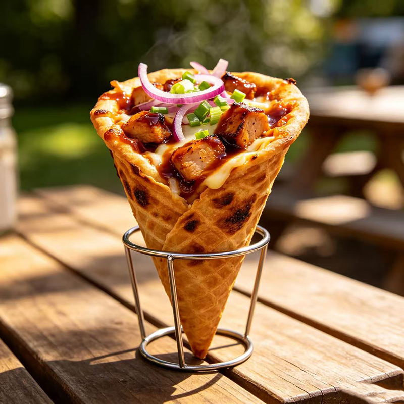 Waffle Cone Maker - เครื่องทำชาและกาแฟแบบรับประทานได้ เครื่องทำพิซซ่าโคนสดใหม่ เครื่องทำวาฟเฟิลโคนแบบหุ่นยนต์ เครื่องขายสินค้าอัตโนมัติ เครื่องทำพิซซ่า
