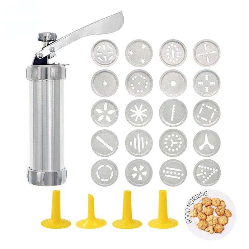 Churros Maker Gun - คุกกี้กดปืนและชุดไอซิ่งคริสต์มาส Spritz โลหะผสม Churro Maker 4