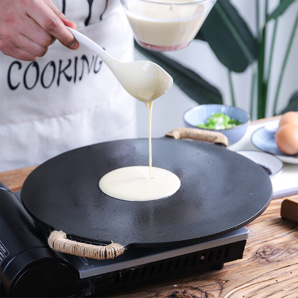 Cast Iron Corn - กระทะเหล็กหล่อเคลือบสำหรับย่างบาร์บีคิว ขนาด 10.2/11/11.8/12.6/13.4 นิ้ว ถาดอบทรงกลม สำหรับงานปาร์ตี้ที่บ้าน