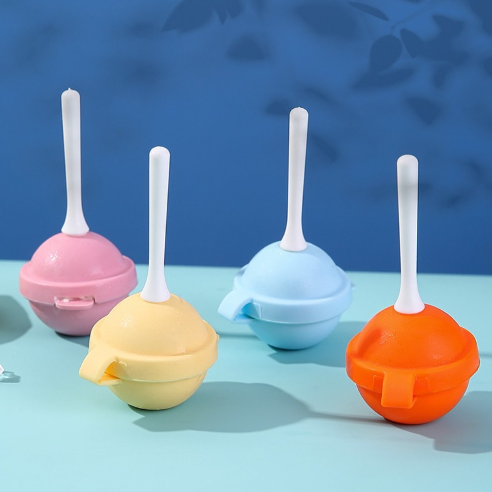 Mini Pancake Griddle - Popsicle เครื่องมือมินิซิลิโคนแม่พิมพ์น้ําแข็งพร้อมฝาปิดแบบถอดได้ซิลิโคน Popsicle Mould DIY Lollipop