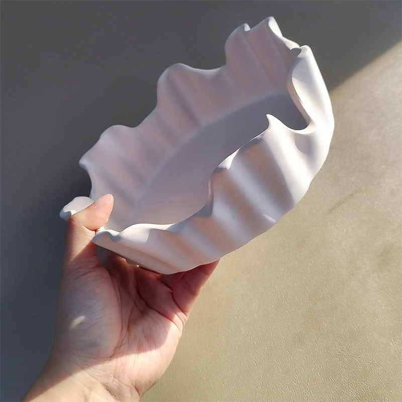 Potsticker Mold - ถาดลูกไม้ถาดผลไม้ DIY ยิปซั่มเรซินแม่พิมพ์ซิลิโคนตกแต่งบ้านดอกไม้หม้อเครื่องประดับชามแม่พิมพ์ DROP กาวแม่พิมพ์