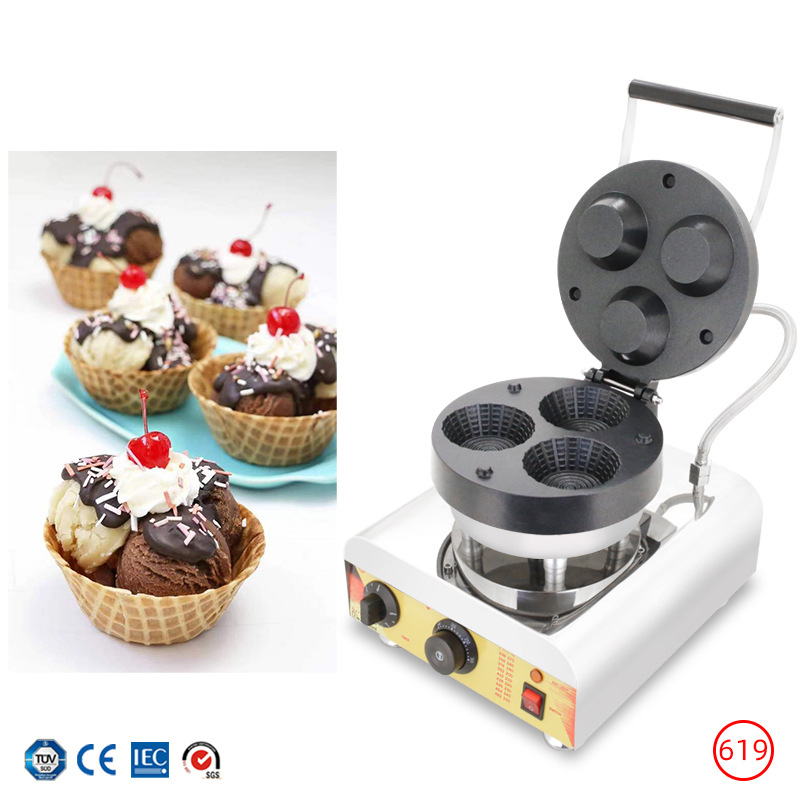 เครื่องทำวาฟเฟิลไอศกรีมแบบสามห - Waffle Cone Maker บทวิจารณ์และราคา