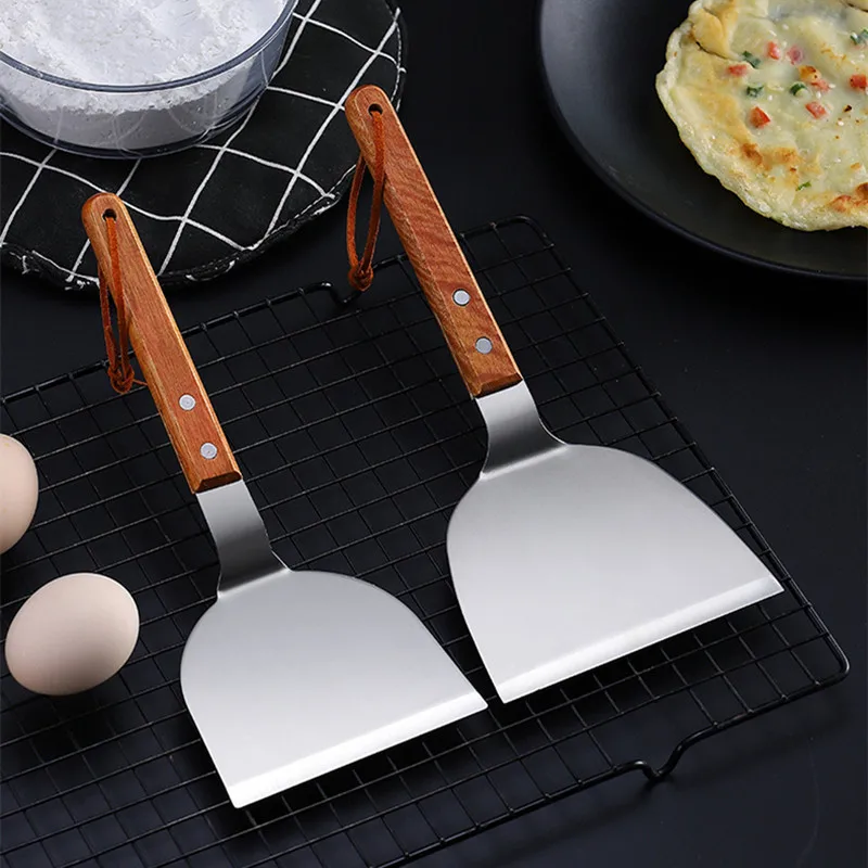 ตะหลิวสแตนเลสสตีลด้ามไม้เทปปัน - Okonomiyaki Spatula บทวิจารณ์และราคา