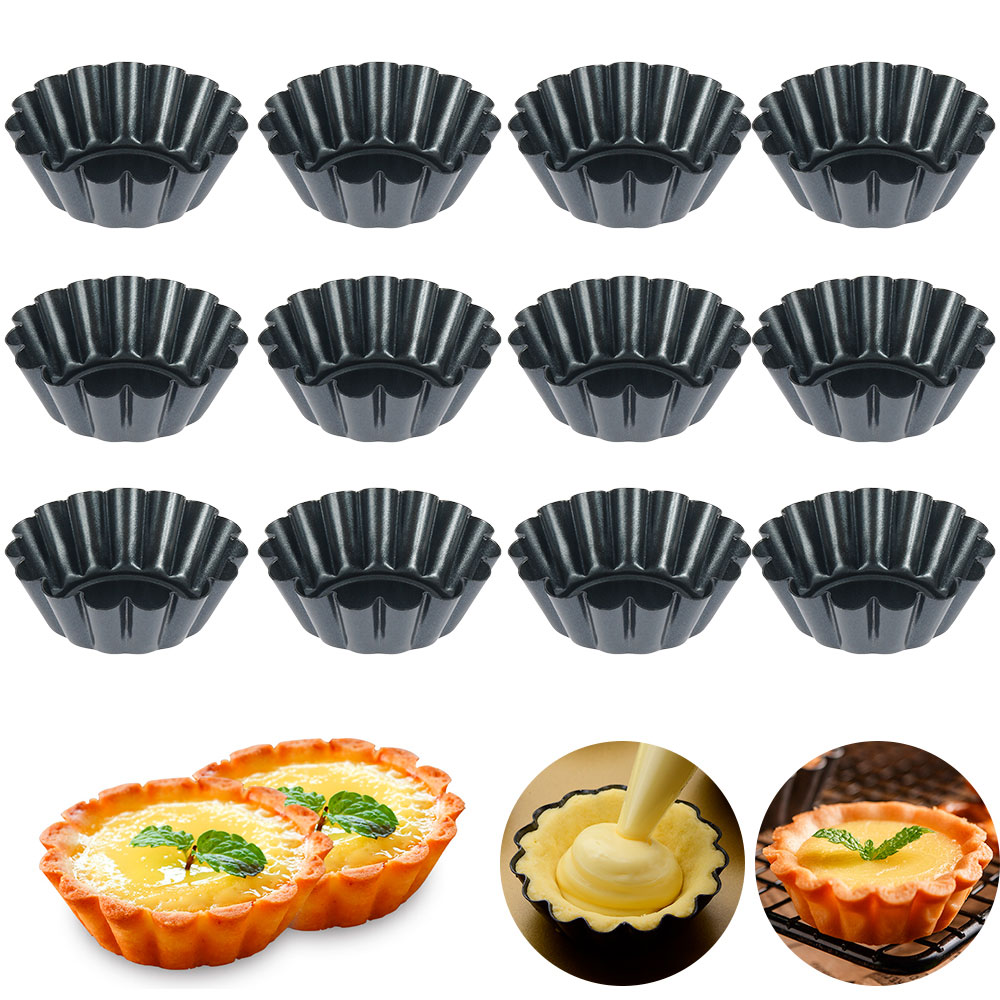 12ชิ้นพิมพ์กระทะทาร์ตคีชเค้กแบ - Egg Waffle Pan บทวิจารณ์และราคา