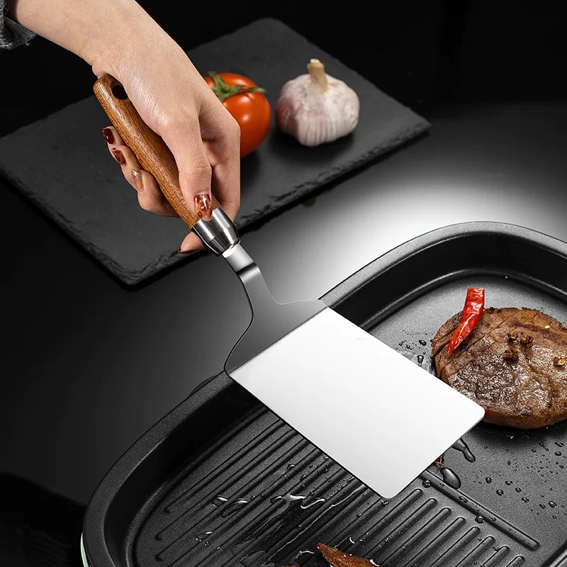ไม้พายทอดสแตนเลสสำหรับใช้ในครั - Okonomiyaki Spatula บทวิจารณ์และราคา