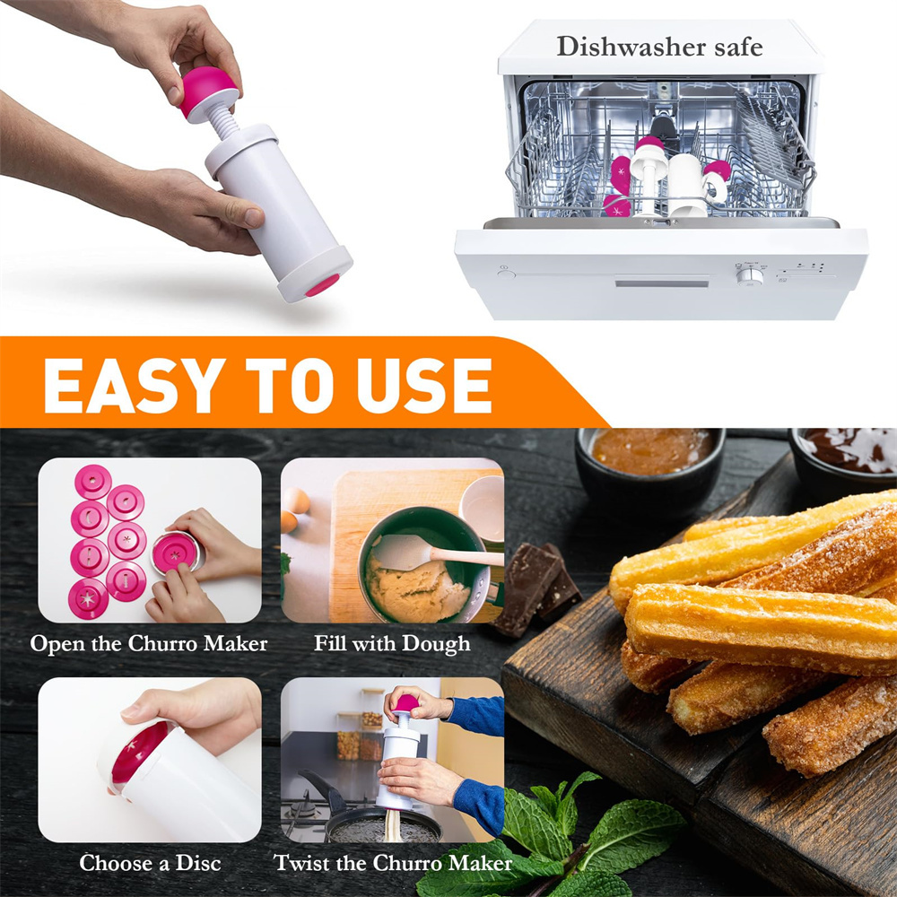 1 PC DIY คู่มือคุกกี้กด Maker  - Churros Maker Gun บทวิจารณ์และราคา