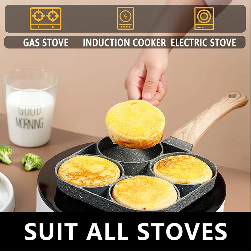 กระทะทอดไข่แพนเค้ก 4 ช่อง สำหร - Mini Pancake Griddle บทวิจารณ์และราคา