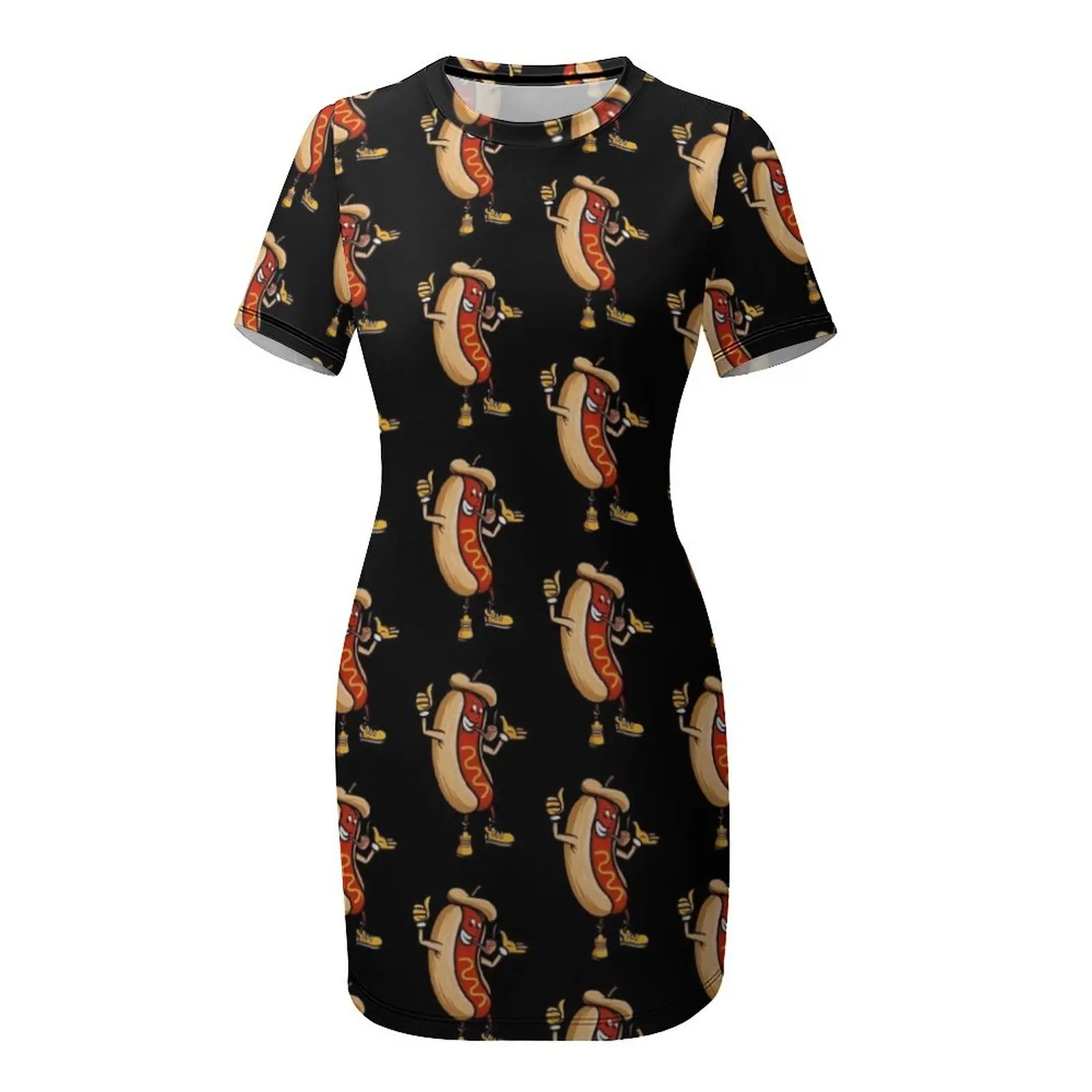 ชุดเดรสลายตลกๆ ลายฮอทดอกและขนม - Hot Dog Press บทวิจารณ์และราคา