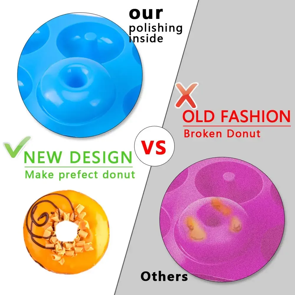 1/2pcs ซิลิโคนมัฟฟิน Donut Mou - Donut Mold Silicone บทวิจารณ์และราคา