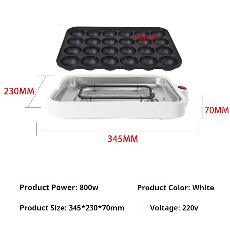 220V Chibi Maruko เครื่องเบเกอ - Takoyaki Grill Plate บทวิจารณ์และราคา