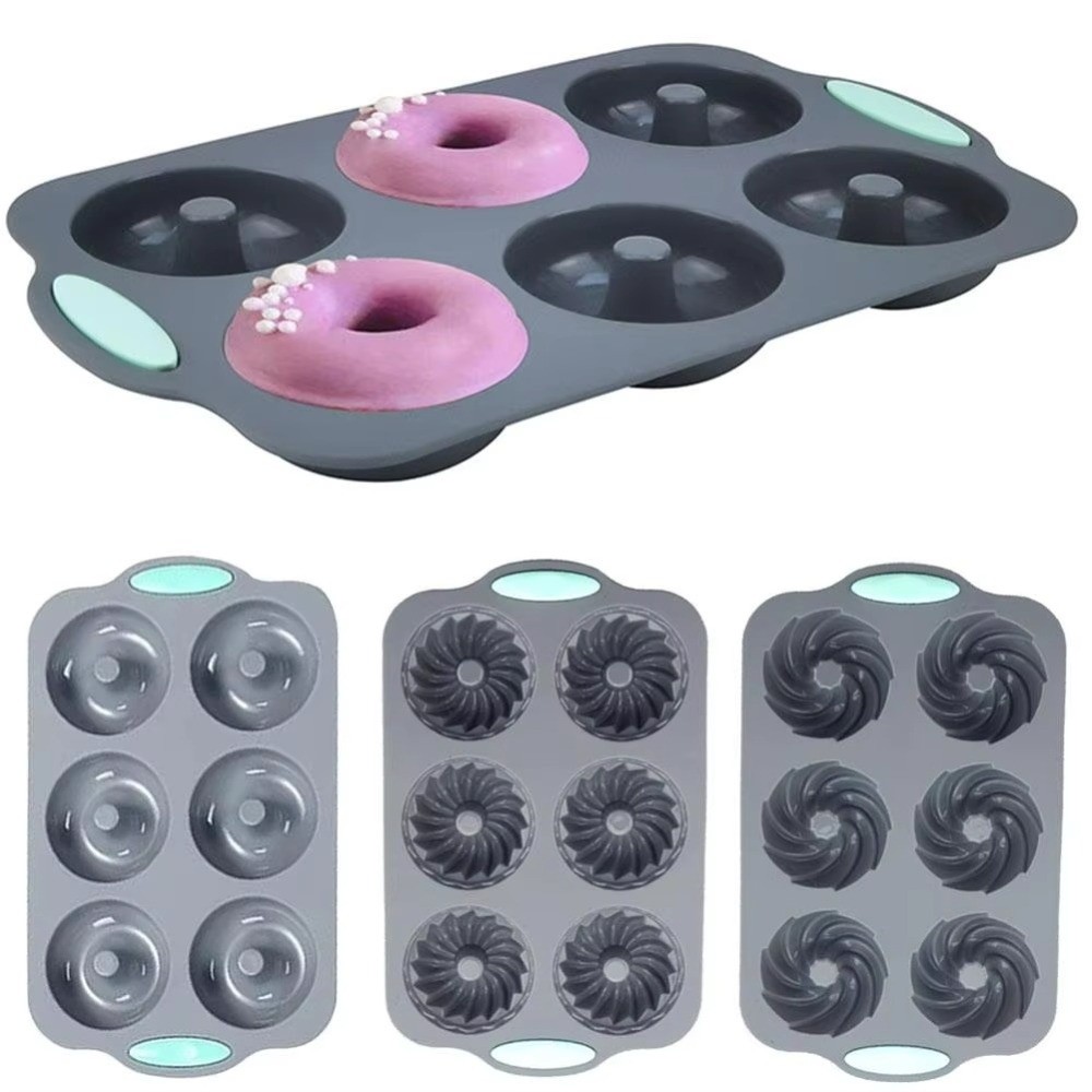 พิมพ์โดนัทซิลิโคนแบบไม่ติด 6 ห - Donut Mold Silicone บทวิจารณ์และราคา