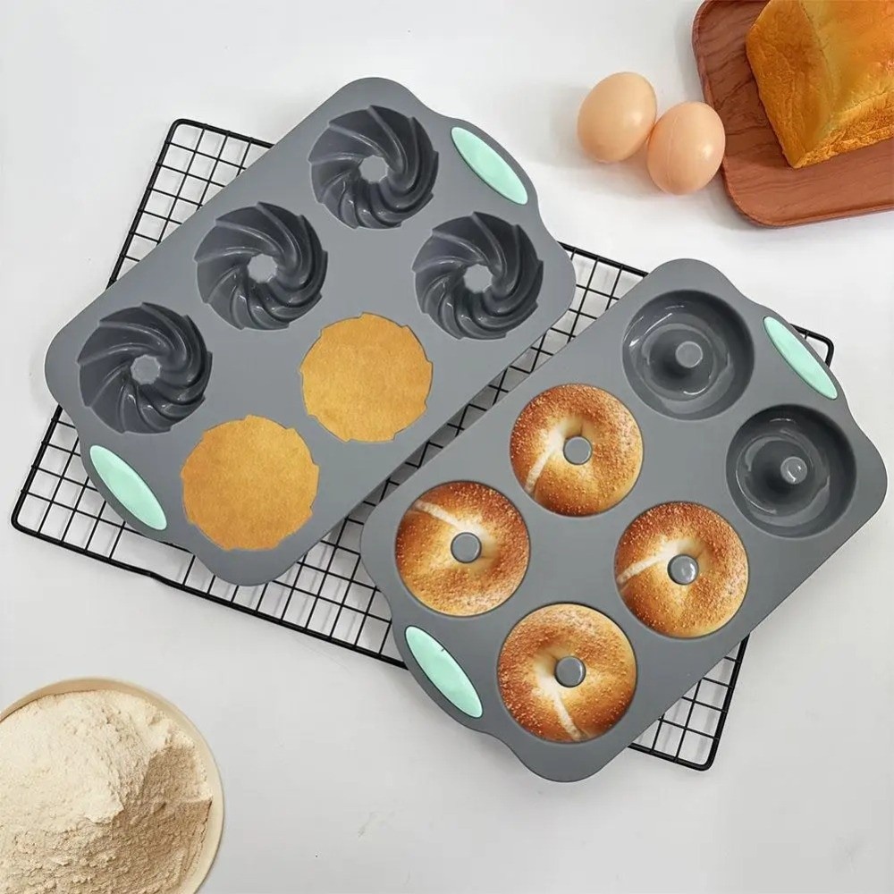 พิมพ์โดนัทซิลิโคนแบบไม่ติด 6 ห - Donut Mold Silicone บทวิจารณ์และราคา