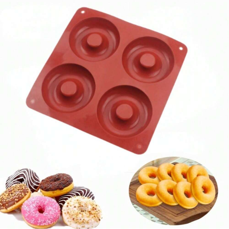 แม่พิมพ์ซิลิโคนโดนัท4รู1ชิ้นทน - Donut Mold Silicone บทวิจารณ์และราคา